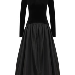 Elegant Black Velvet Dress